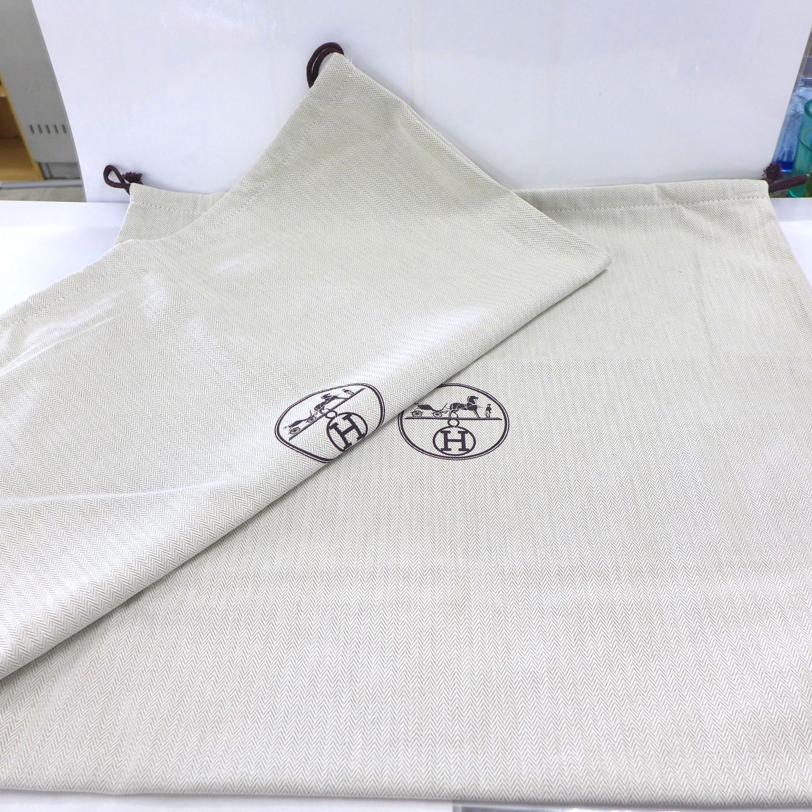 エルメス♡46x53♡保存袋♡巾着袋♡送料込 エルメス 保存袋 巾着袋 - メルカリ