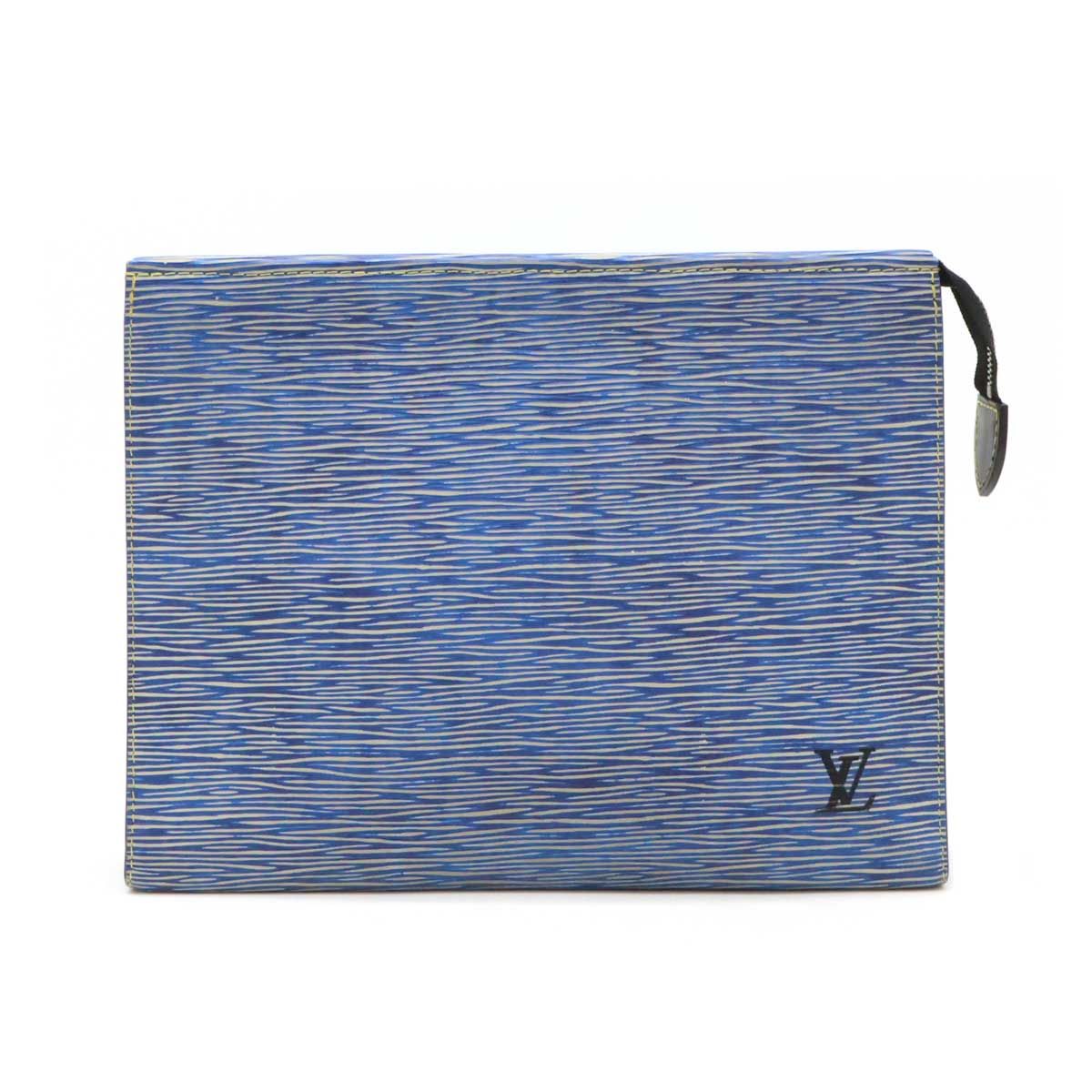 LOUIS VUITTON ルイ ヴィトン エピ デニム ポッシュ トワレット26 マルチポーチ 小物入れ セカンドバッグ デニムアンクル ブルー M54654