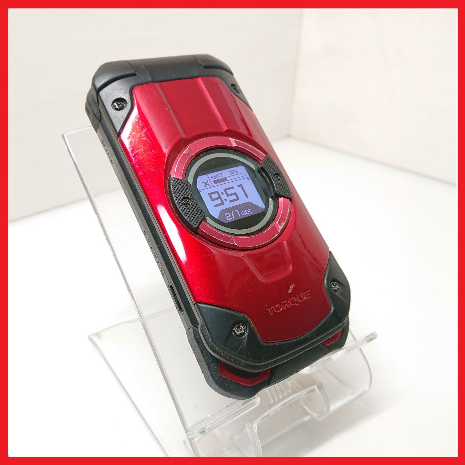 au KYF33 TORQUE X01 【SIMロック解除済】：ガラケー 携帯電話