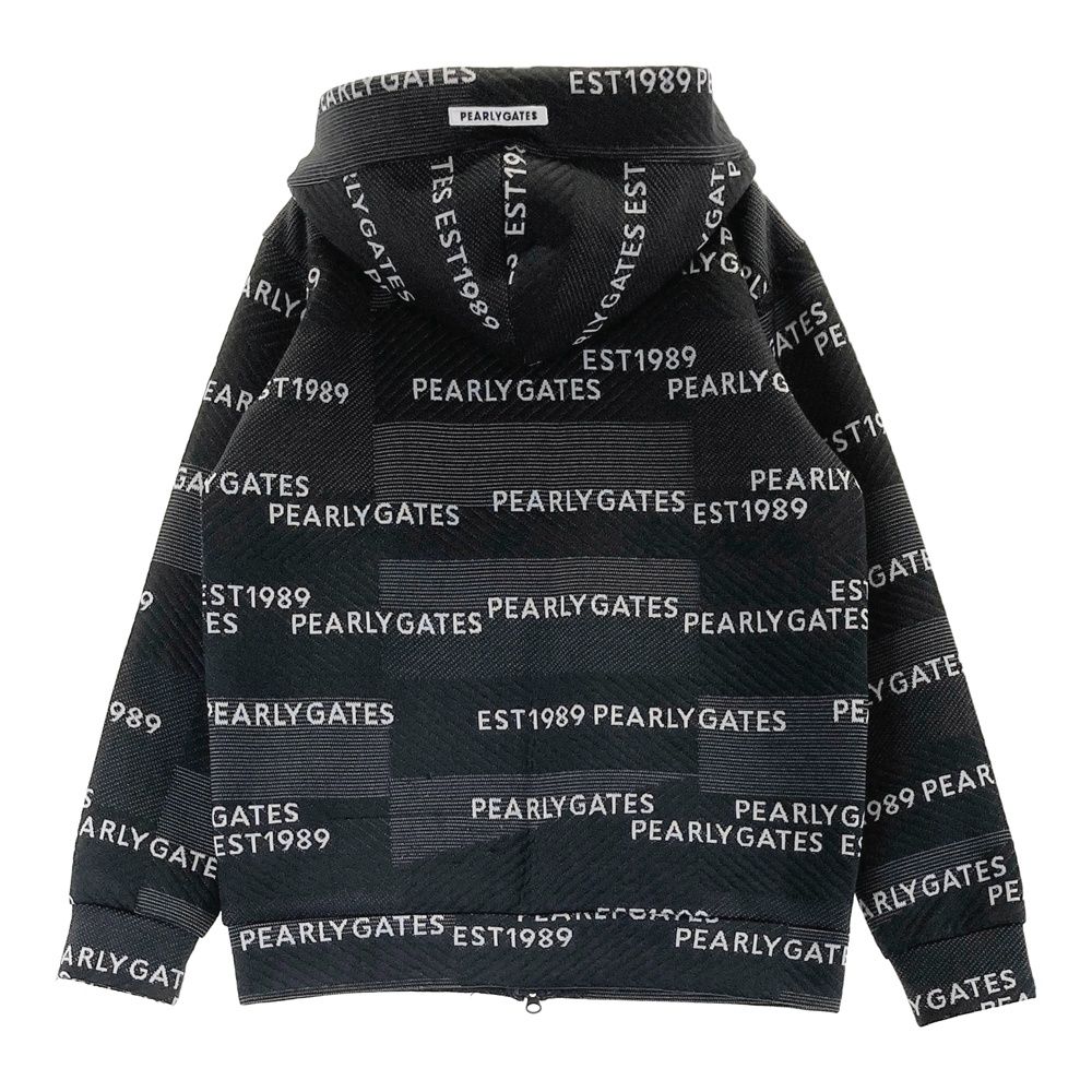 サイズ 1 PEARLY GATES パーリーゲイツ モデル スウェット ジップパーカー 総柄 ブラック系 240101534525 ゴルフウェア レディース ストスト
