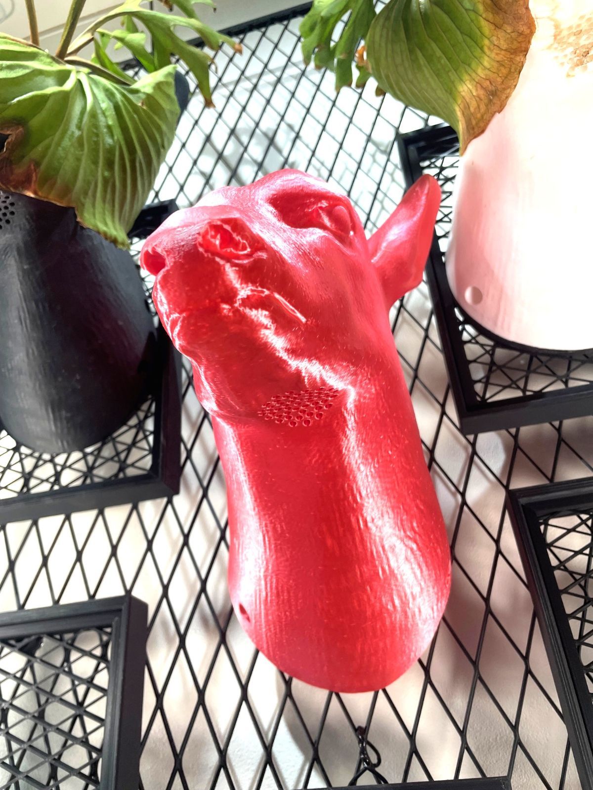 鹿の3Dモデル ver.3 ビカクシダ着生板 ピンク 210×280×235 YUZUMIYA_COM