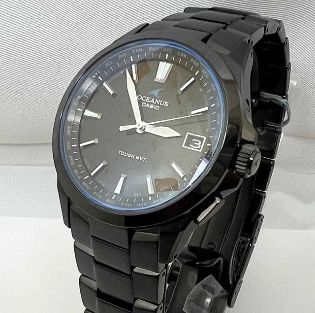 カシオ CASIO オシアナス 国内正規品 日本製 電波ソーラー OCW-S100B-1AJF メンズ腕時計 チタン製 ブラック  時間が狂わない普通のデザインの腕時計ラッピング無料 クリスマスプレゼント - メルカリ