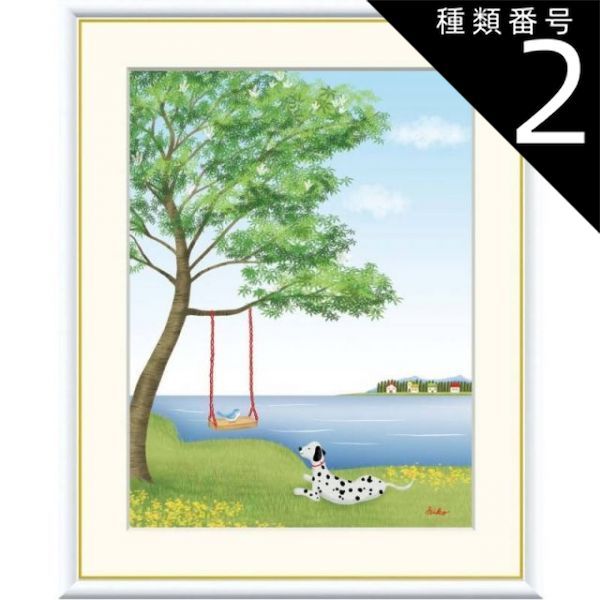 種類2：f6 額絵 鈴木みこと エンジュ f8・f6・f4サイズ 大きな木の風景