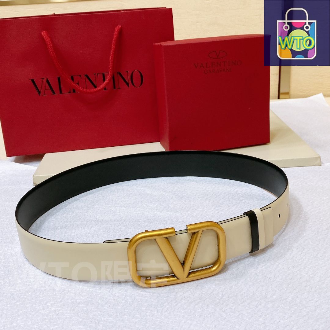 今日WTO】VALENTINO GARAVANI VLOGO SIGNATURE レザーベルト-1