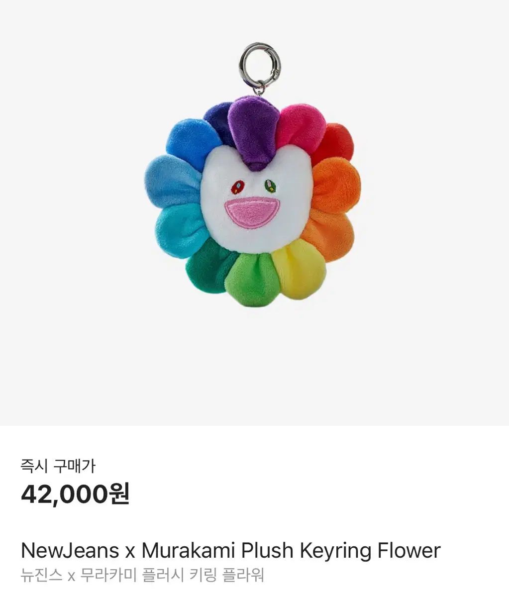 【雷市場（ポンジャン）商品韓国直送】 ニュージーンズ x ムラカミ プラシ天 キーリング フラワー