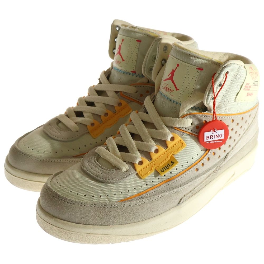 NIKE ナイキ ×UNION AIR JORDAN 2 RETRO SP UNION ユニオン エアジョーダン レトロ ハイカットスニーカー アイボリー レディース US6|24cm DN3802-200
