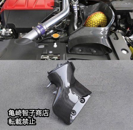 三菱 ランサー エボリューションX EVO X 2008～2015年ブラックカーボンカーボンファイバー製 エアインテークボックス