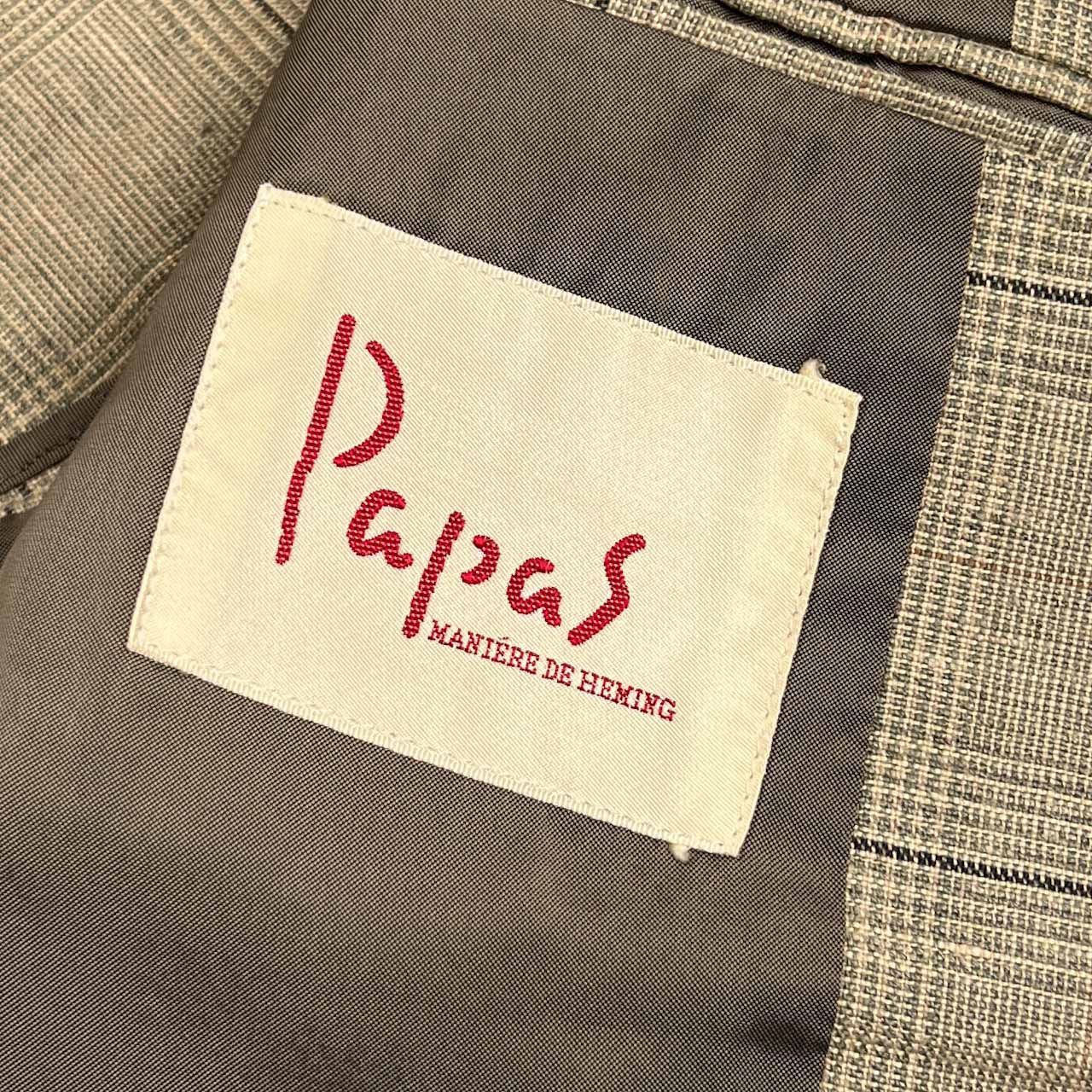 Papas　イタリア製生地　リネン100%　テーラードジャケット Papas イタリア製生地 リネン100% テーラードジャケット 2025年