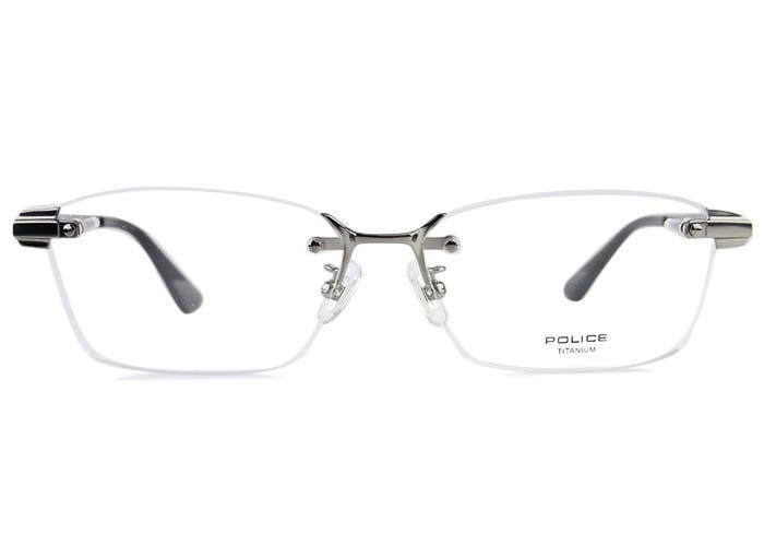 ポリス POLICE 超かっこいい リムレス ツーポイント チタン 眼鏡