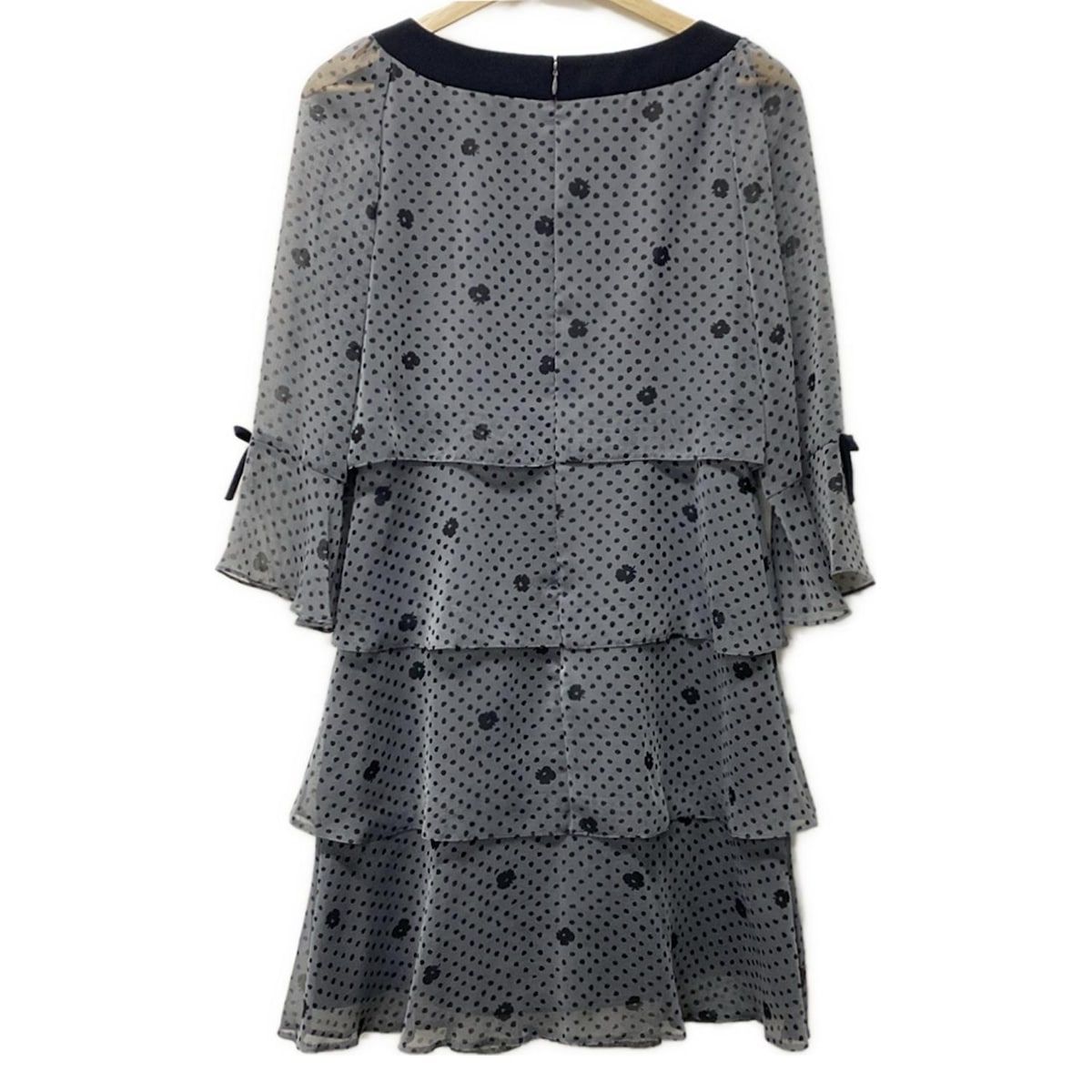 花柄 半袖 ひざ丈ワンピース 38 アキMS GRACY 花柄 半袖ひざ丈ワンピース