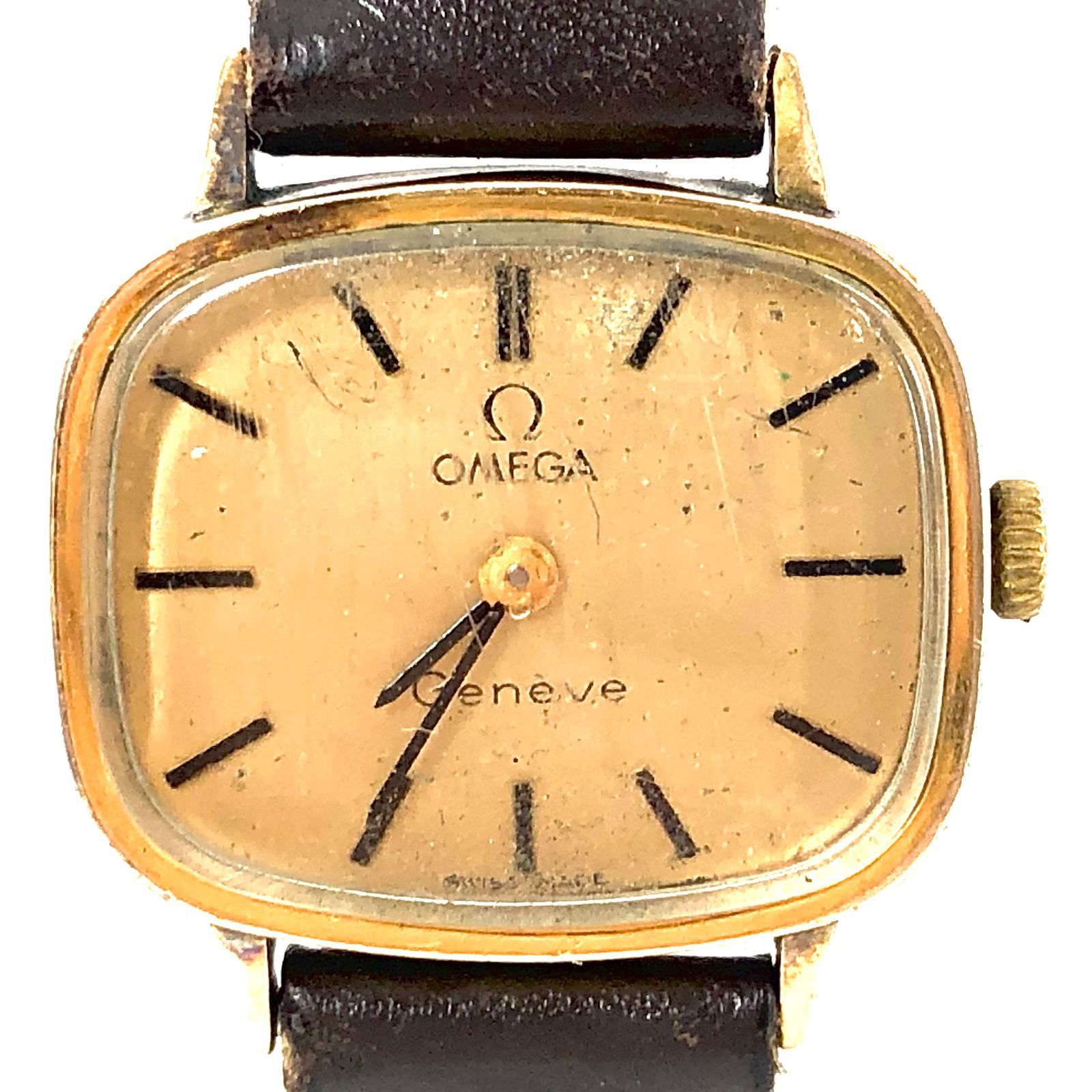 OMEGA オメガ Geneve ジュネーブ レディース腕時計 レザー/手