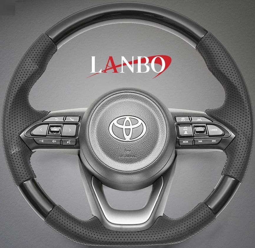 M s 10系 シエンタ MXPL MXPC 2025.8- LANBO オリジナル ガングリップ ステアリング ハンドル ピアノブラック ランボ 社外 パーツ 部品 内装 現行 カスタム コンビ SIENTA 10シエンタ LST266