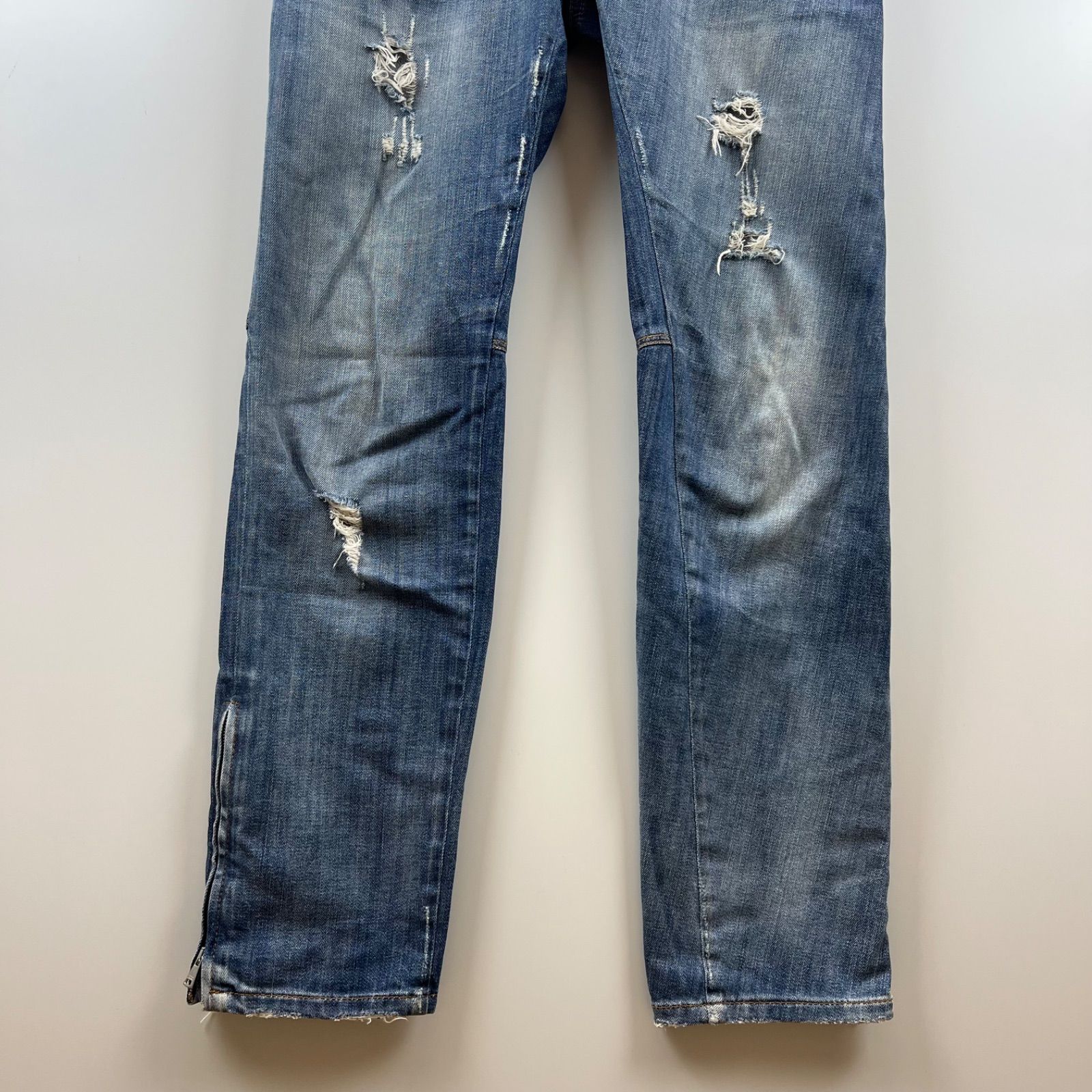 DOLCE&GABBANA D&G archive 14 GOLD damaged denim pants 44