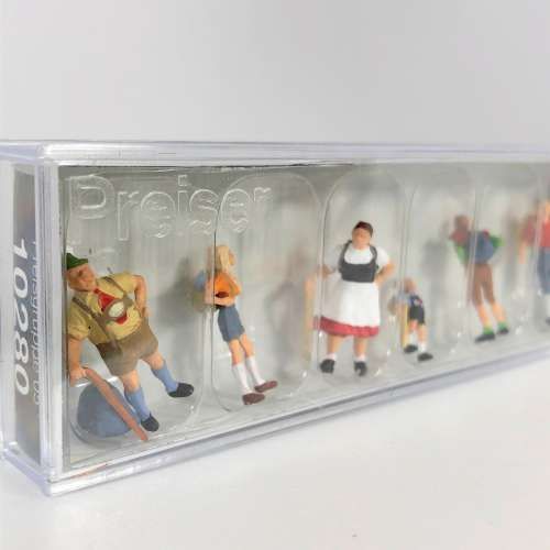 プライザー　メルテン セット　フィギュア ドイツ製　ジオラマ プライザー ハイカー家族(10280) Preiser 1/87 箱庭 ミニチュア