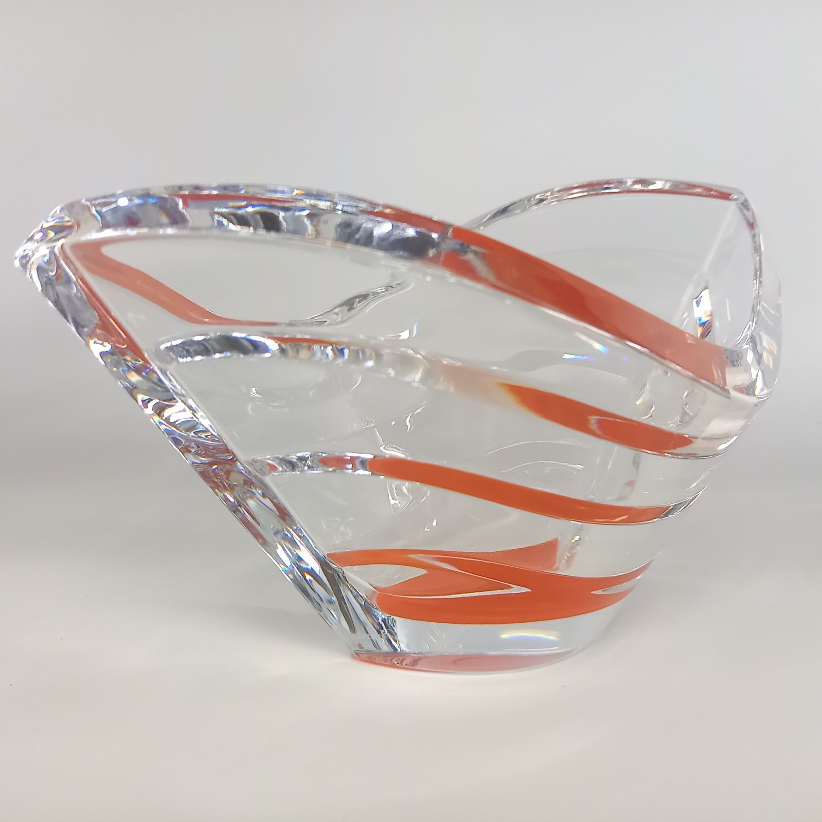 美品★バカラ Baccarat フラワーベース　ウェーブ　クリスタルガラス 花瓶 バカラ クリスタル ウェーブ フラワーベース 花瓶