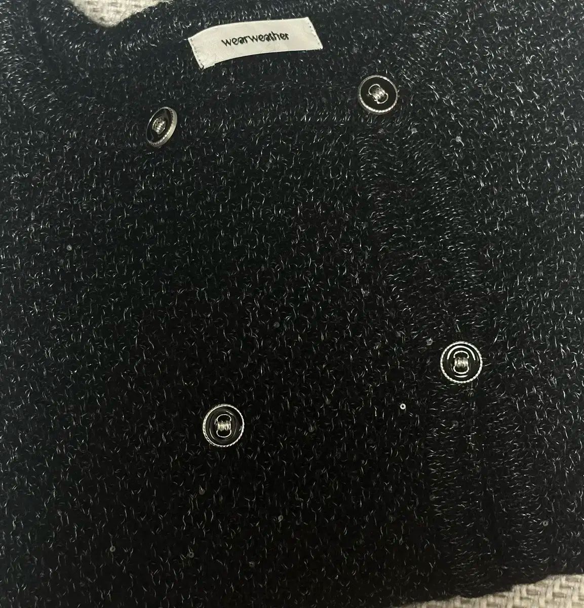 Wear weather リンディ ラメ ニット カーディガン ブラック