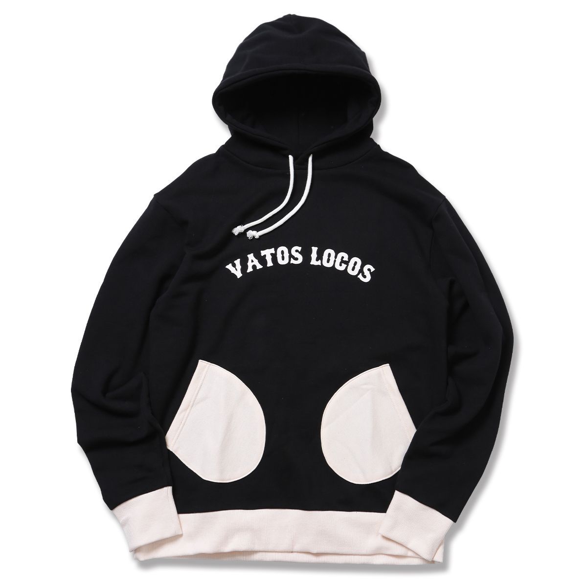 Lサイズ TOYPLAN トイプレーン x ANIMALIA アニマリア VATOS LOCOS SW PARKA (BLACK) プルオーバーパーカー