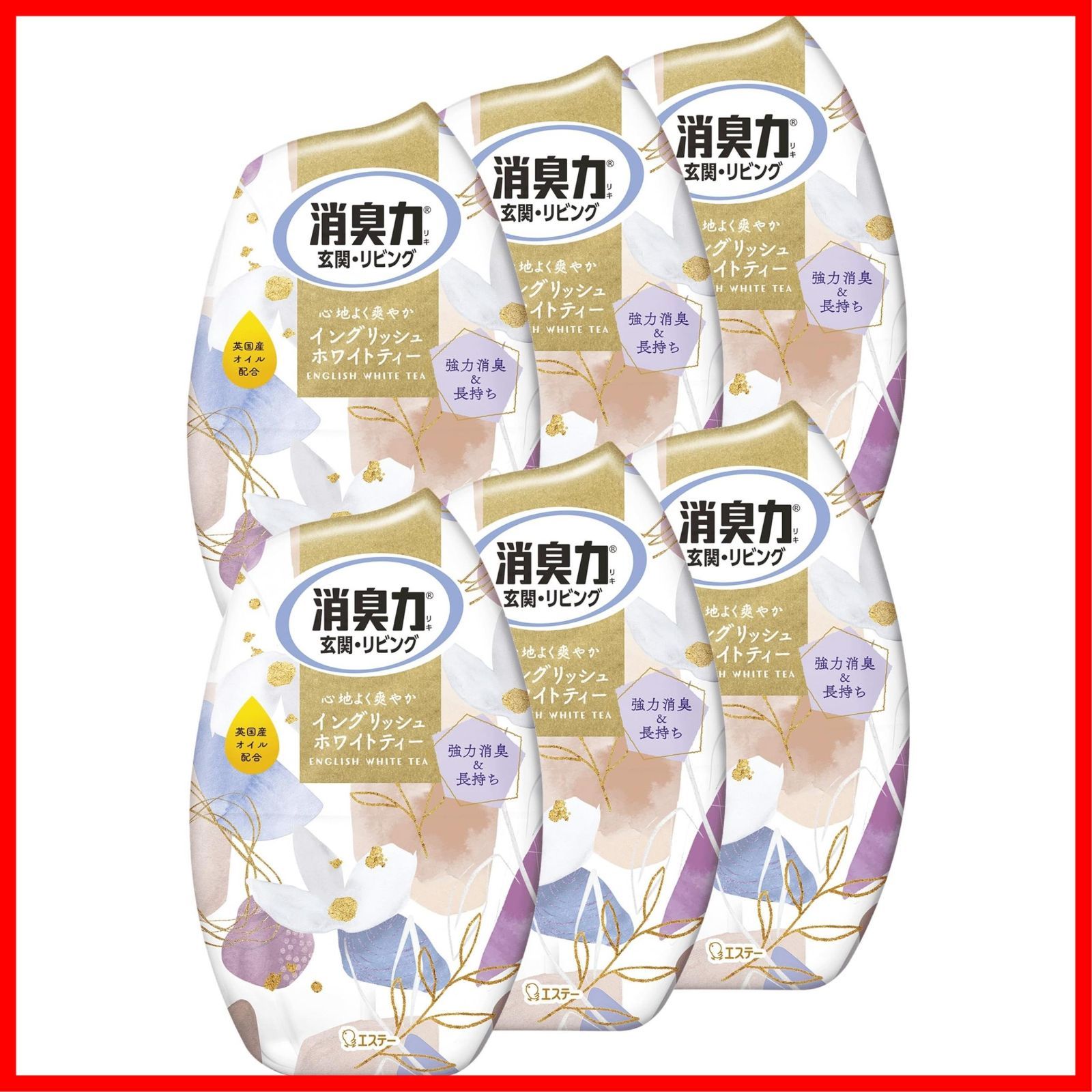 在庫 まとめ買い 玄関 リビング 部屋用 置き型 消臭力 イングリッシュホワイトティー 400mL×6個 お部屋の消臭力 部屋 寝室 消臭剤 消臭 芳香剤