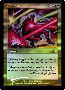 【中古】 英語版フォイル オデッセイ Odyssey ODY 大量破壊 Decimate マジック・ザ・ギャザリング mtg