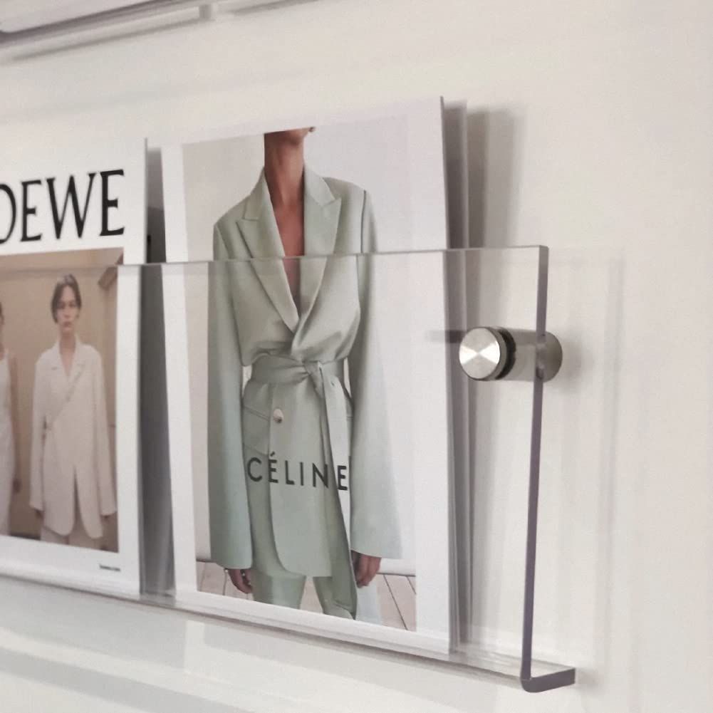 数量 壁掛け棚 雑誌ラック 本棚 アクリル製 ラック 北欧 壁面収納 INS風 パンフレットスタンド マガジンスタンド 60 15 5cm 壁掛け 80 15 5cm マガジンラック 100 15 5cm PonyLes おすすめ 透明 100 20 NEXPOTALLINN_EU