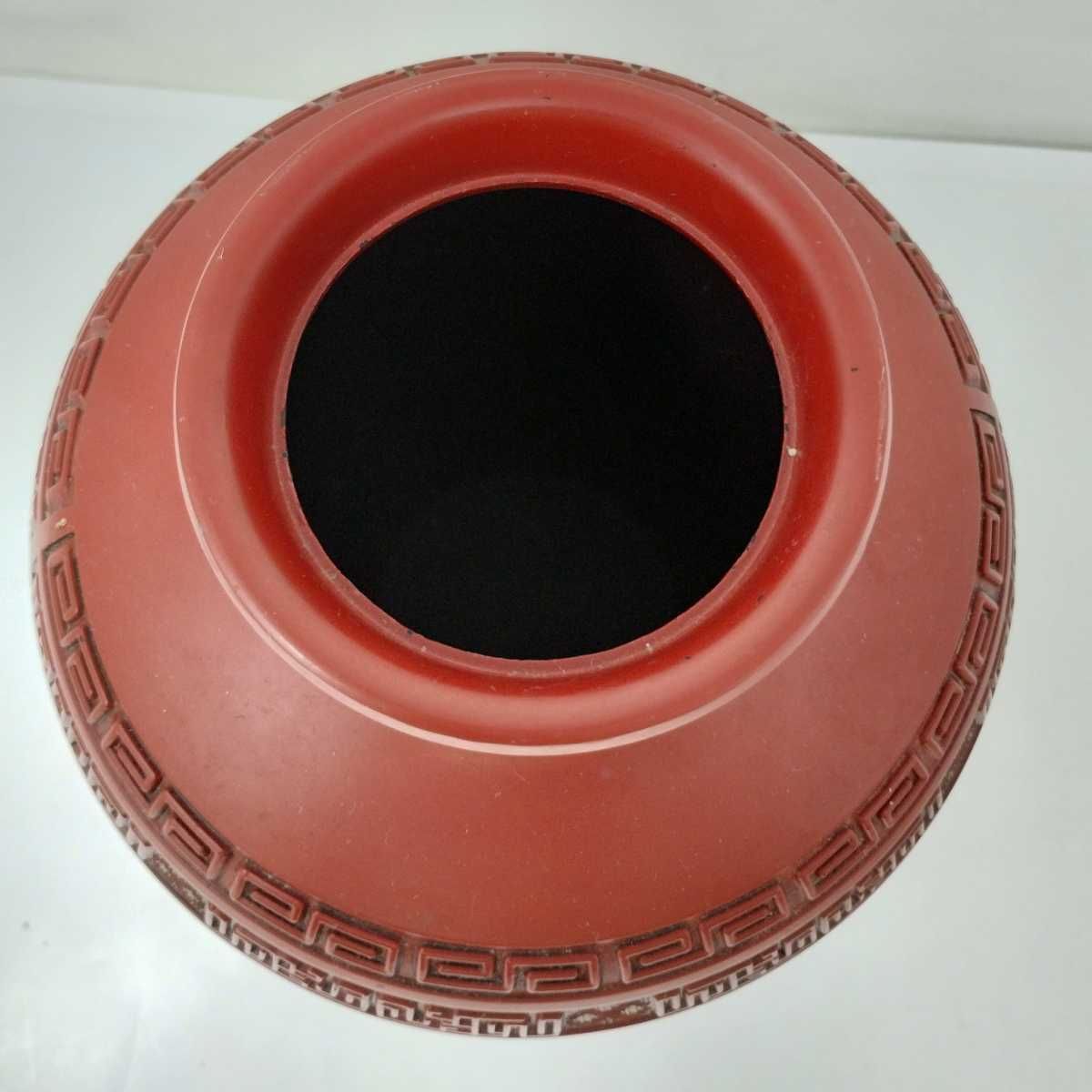 Jメ117【在庫処分】中国 漆器 壺 花瓶 工芸品 古美術 中国美術 古玩