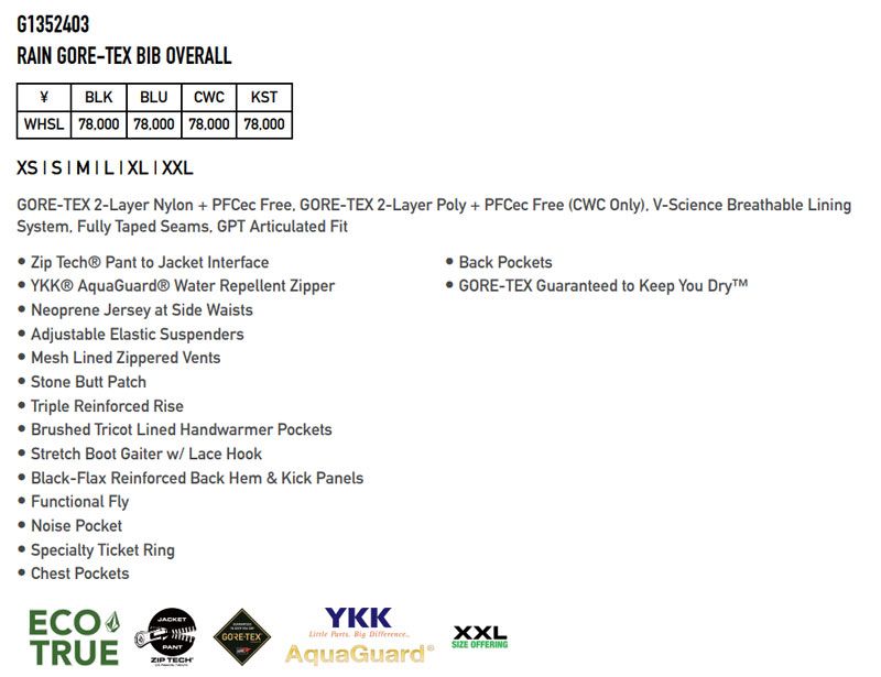 23-24 VOLCOM/ボルコム RAIN GORE-TEX BIB overall メンズ 23-24 VOLCOM/ボルコム RAIN GORE-TEX BIB overall メンズ