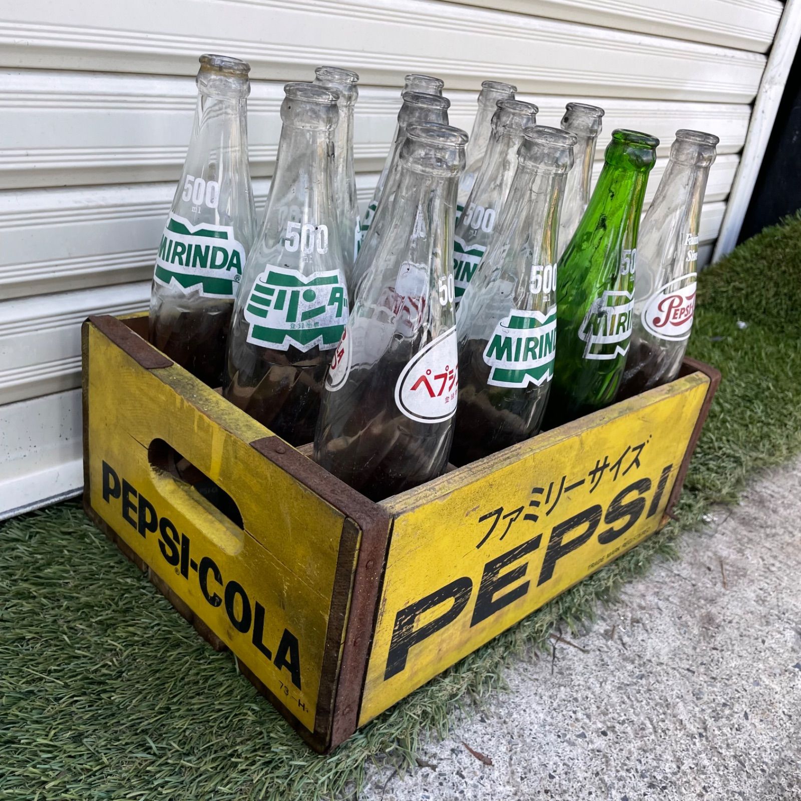 ♭ 昭和レトロ PEPSI ペプシコーラ 木箱 ファミリーサイズ 空き