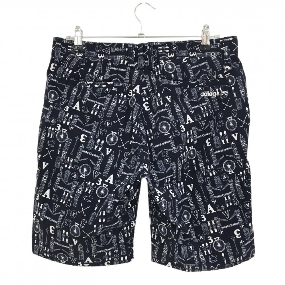 超美品！adidas アディダス　スポーツウェア　ハーフパンツ 超美品アディダス ハーフパンツ ライトベージュ×ライトパープル 総柄