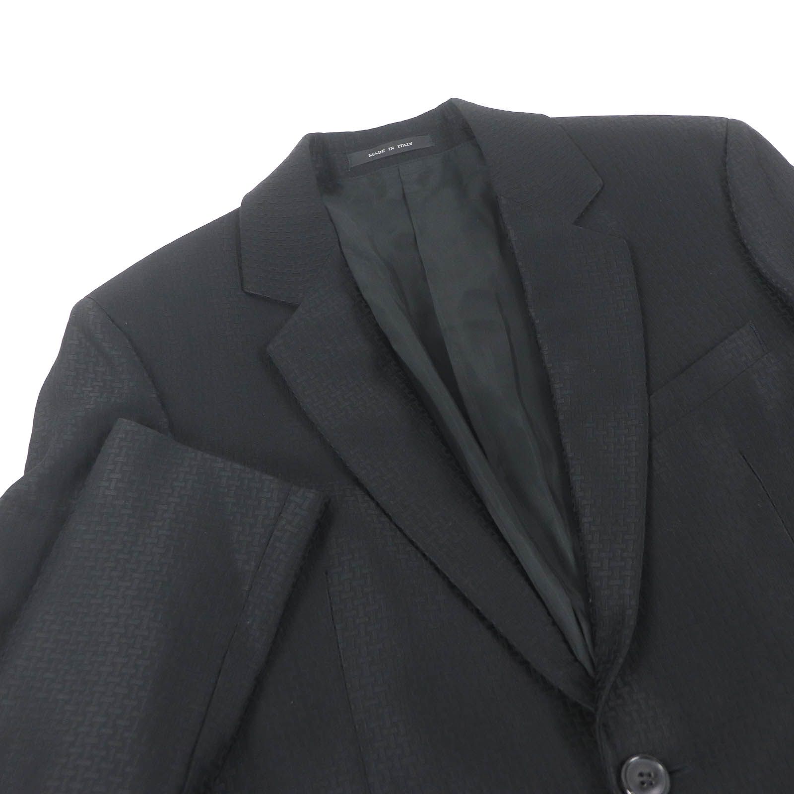 美品□EMPORIO ARMANI エンポリオ アルマーニ ウール 黒タグ 総柄