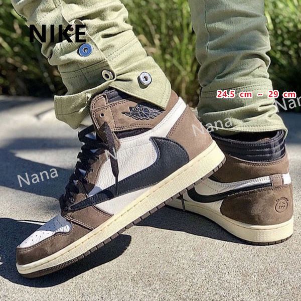 新品 未使用 NIKE ナイキ A×TRAVIS SCOTT AIR JORDAN 1 HIGH OG TS SP トラヴィススコット エアジョーダン1 ハイカットスニーカー ブラウン CD4487-100 男女兼用