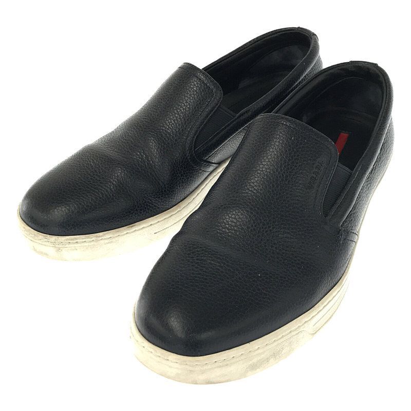 PRADA / プラダ | グレインレザー スリッポン スニーカー | 6 |