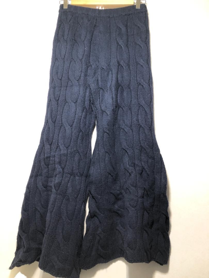 052012 KISHIDA MIKI ニット フ パンツ ネイビー KISHIDAMIKI キシダミキ