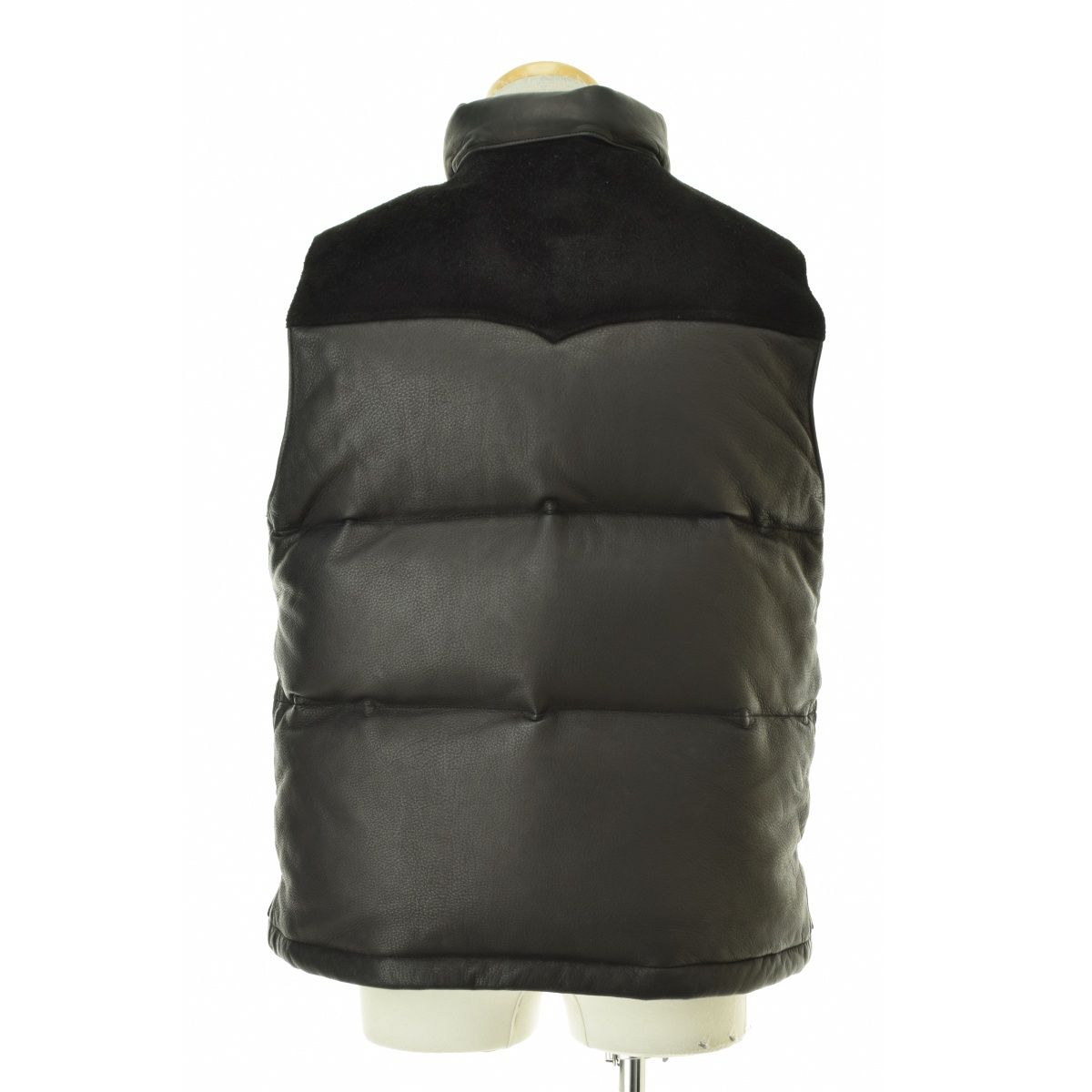 リアルマッコイReal McCoy 鹿皮ダウンベスト 44 XLブラック リアル
