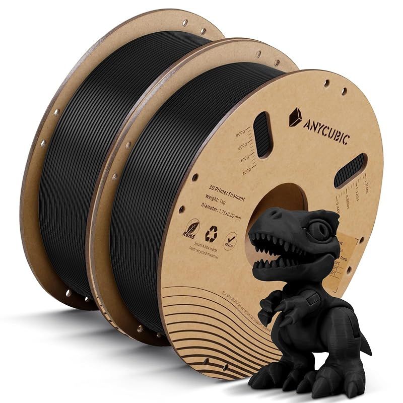 ANYCUBIC フィラメント 高速PLAフィラメント 2KG ホワイト＋ブラック 高速3dプリンター用フィラメント 3Dプリンター用 2個パック 造形材料 高速 高寸法精度 pla 純正材料 1.78mm 真空パック DIY 学校 家庭用 事務所向け 1
