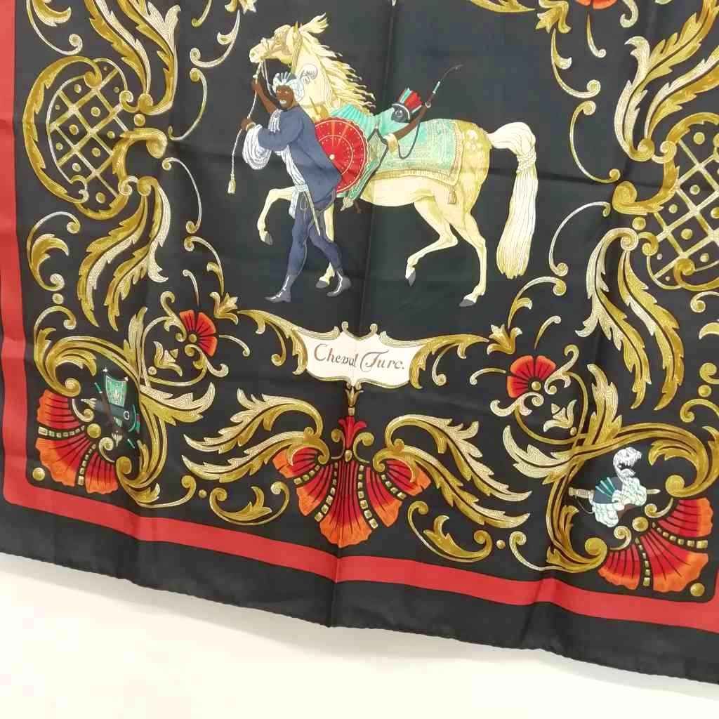 エルメス HERMES カレ90 Cheval Turc トルコの馬 大判 スカーフ