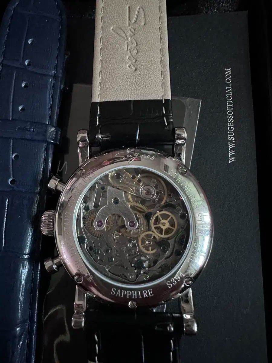 SUGESS 自動巻ムーンフェイズ裏スケ