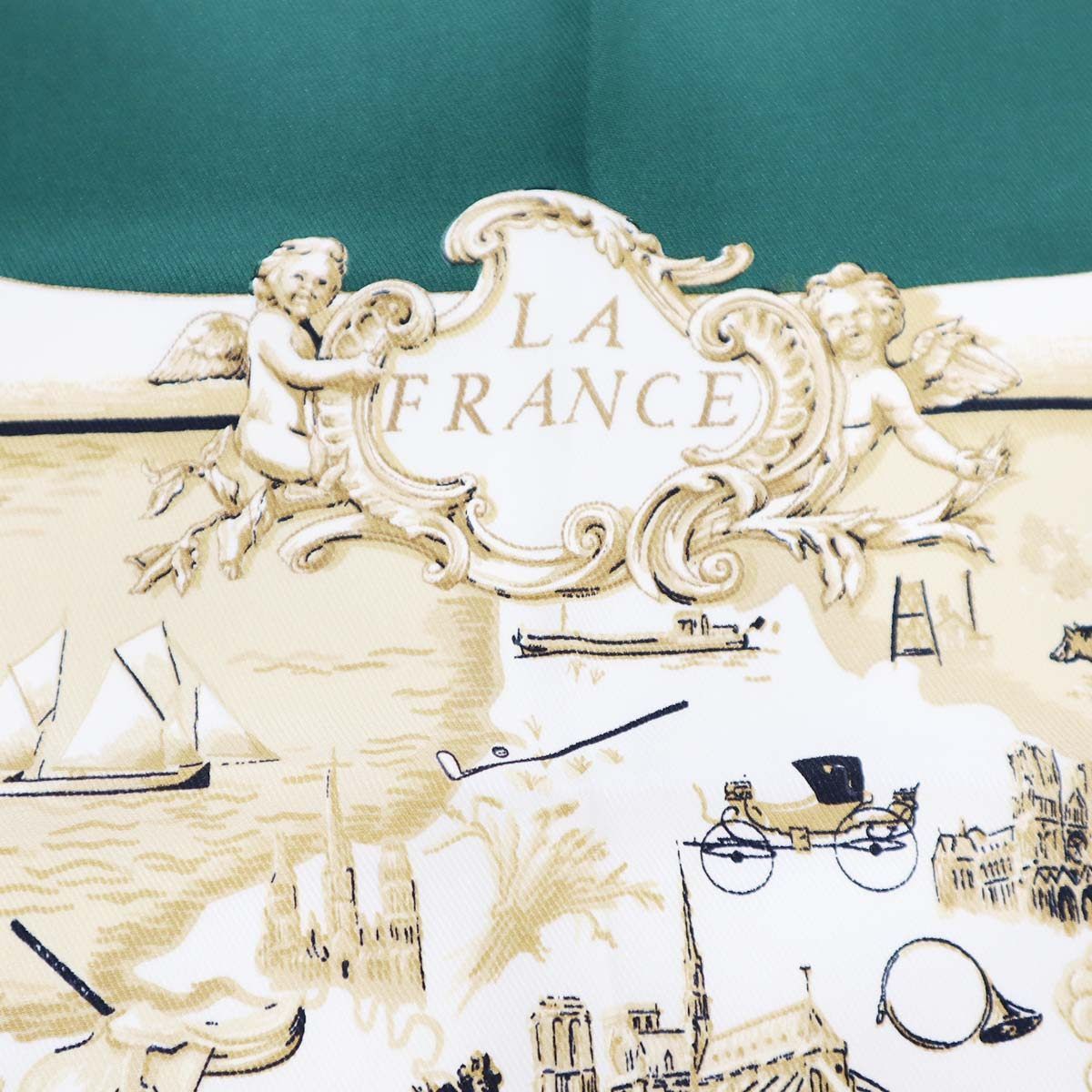 HERMES エルメス スカーフ カレ70 LA FRANCE シルク100