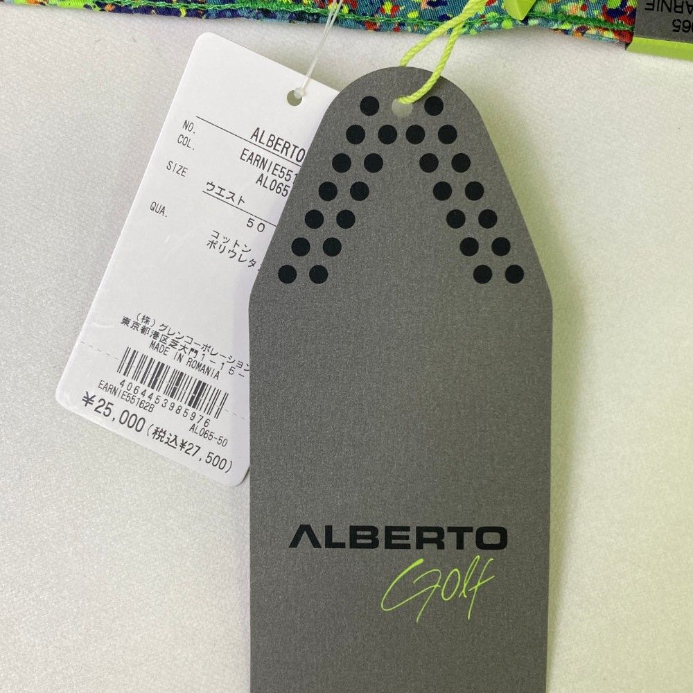 サイズ：50 O アルベルト  ハーフパンツ 総柄 ブルー系 [240101426188] ゴルフウェア メンズ ストスト ALBERTO アルベルト ハーフパンツ 総柄 ブルー系 サイズ：50