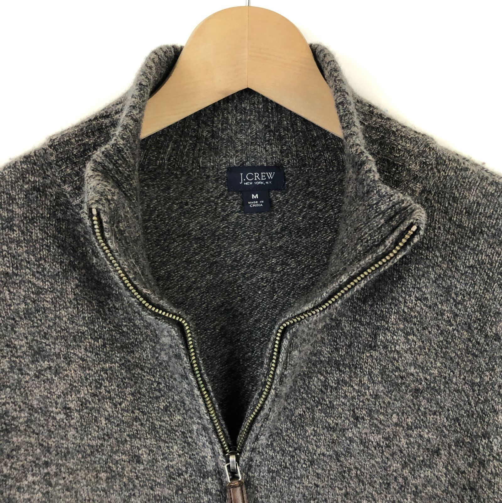 【古着】 J.CREW ジェイクルー　セーター　ハーフジップ　ミックスニット