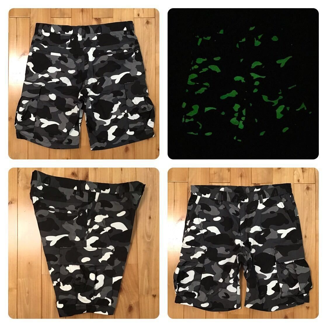 ☆蓄光☆ City camo カーゴ ハーフパンツ Lサイズ ショーツ a bathing ape bape shorts エイプ ベイプ  アベイシングエイプ 迷彩 - メルカリ