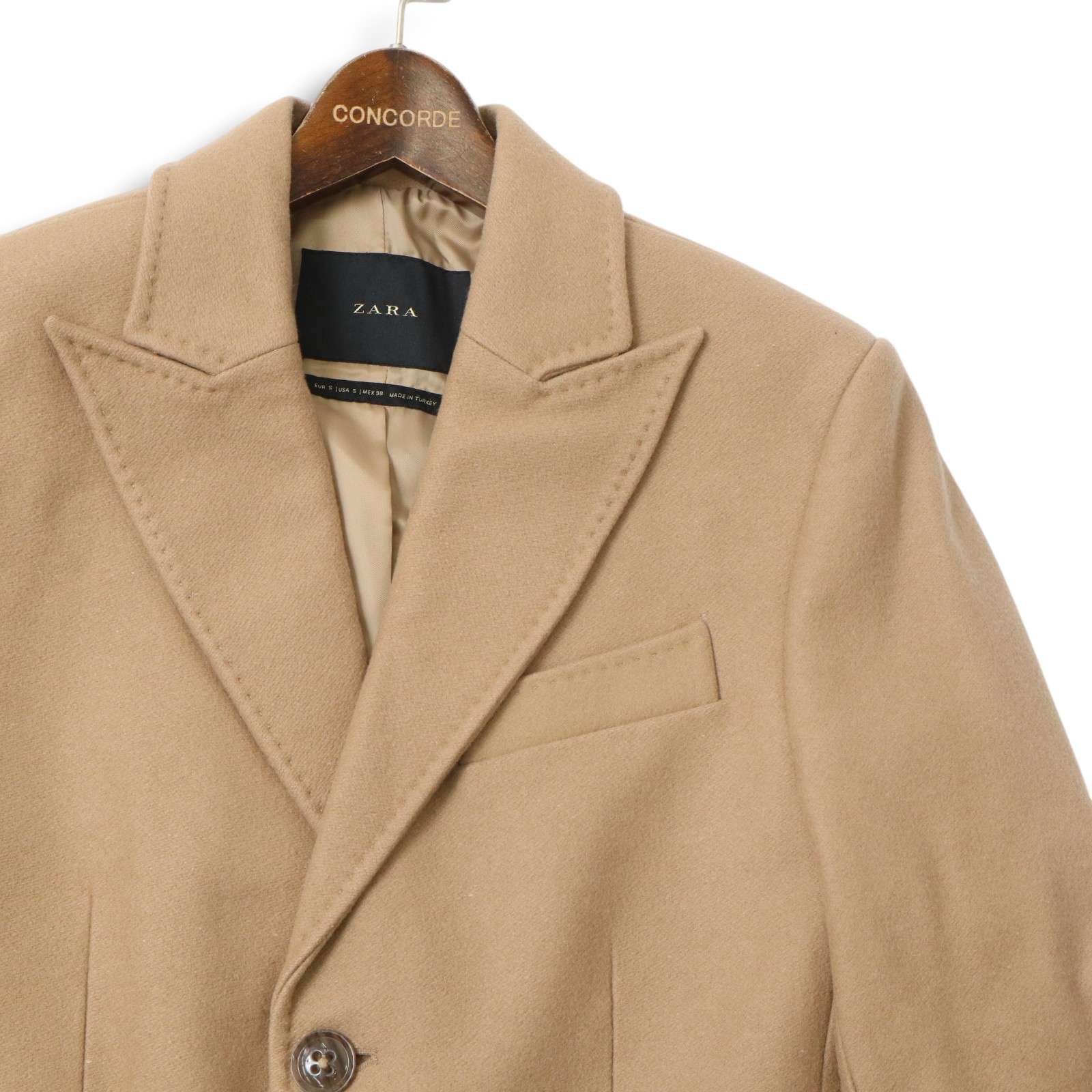 美品】ZARA×MANTECO ダブルチェスターコート ロングコート 黒