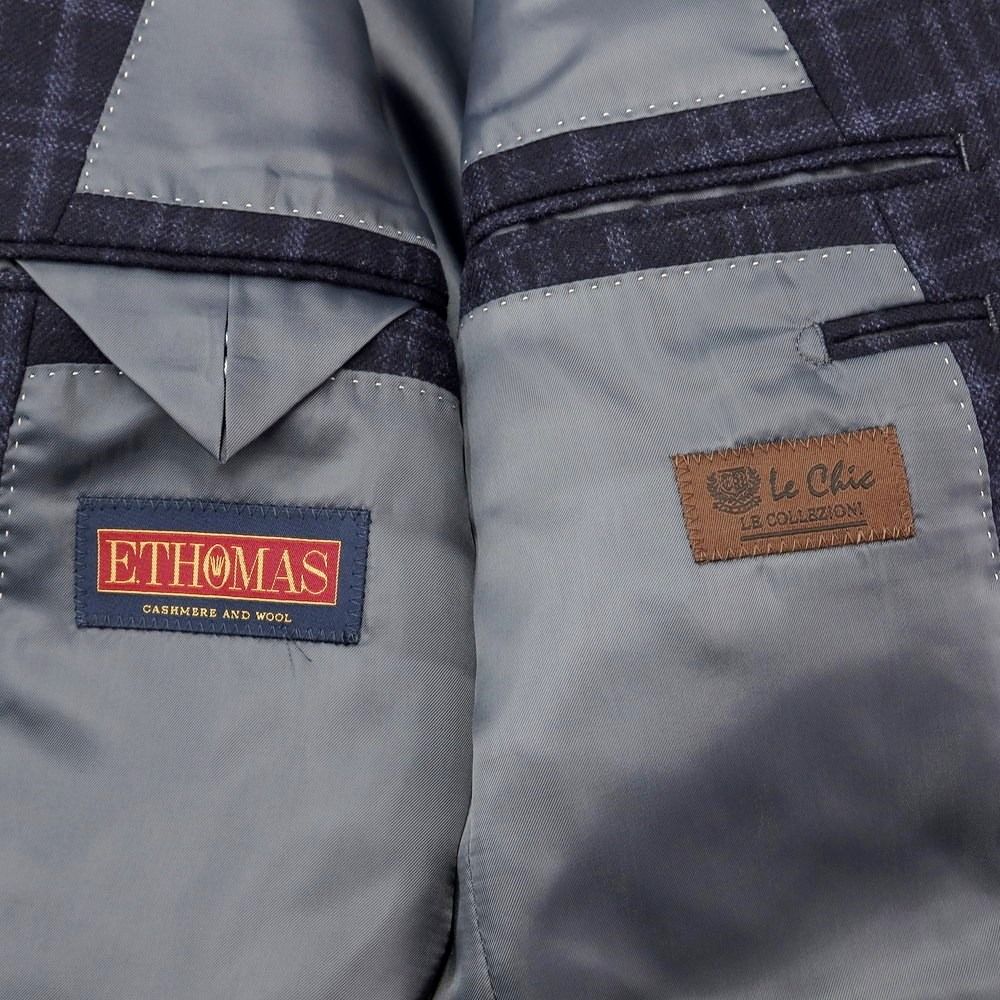 中古】ルシック Le Chic ウールカシミヤ チェック テーラード 