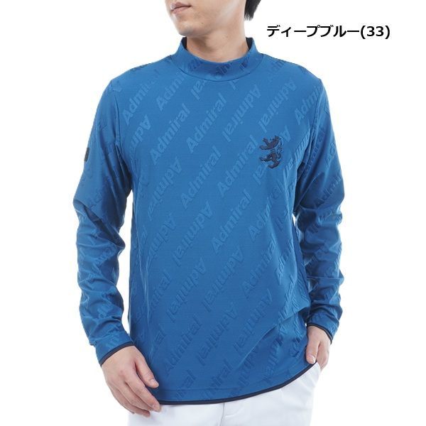 アドミラル ゴルフ メンズ ロゴストレッチ ジャガードモックネック