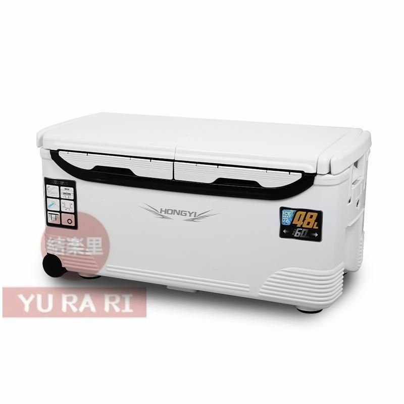 【新品未使用】釣り用クーラーボックス 大容量32/48/60/70L 座れる頑丈マッスルボディ 防水 断熱材 ハンドル/水栓/肩ベルト