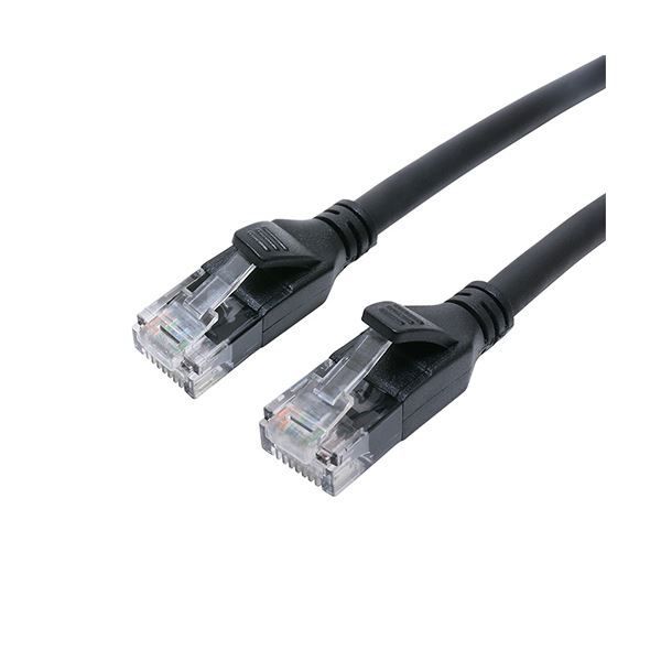まとめ ナカバヤシ ミヨシCAT.6A LANケーブル スタンダード ブラック 0.5m C6A-5BK 1本 ×10セット