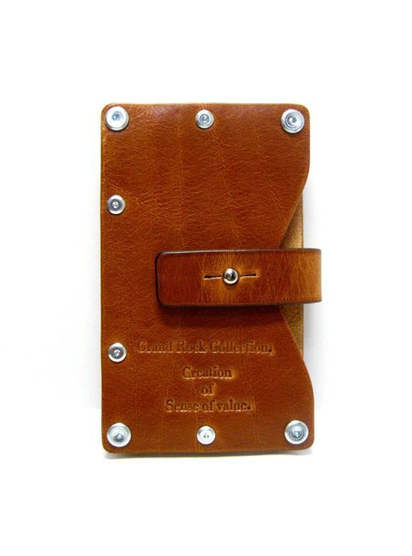 G.R.C ハンドメイドカードケース Card case-002-キャメル-