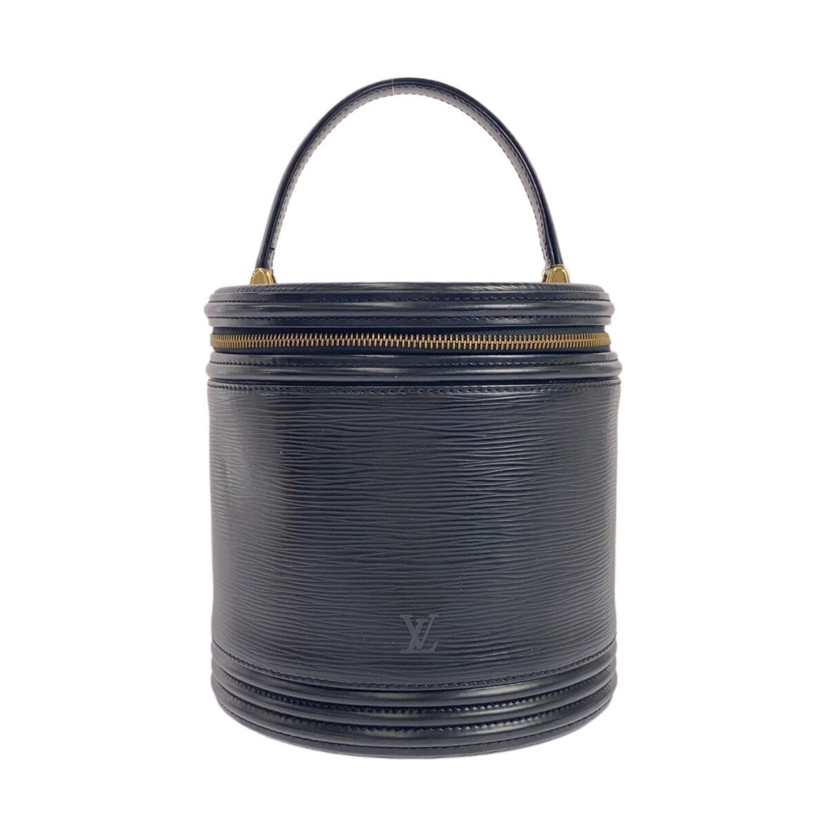LOUIS VUITTON ルイヴィトン バニティバッグ エピ カンヌ M48032 ノワール レザー LVロゴの刻印入り