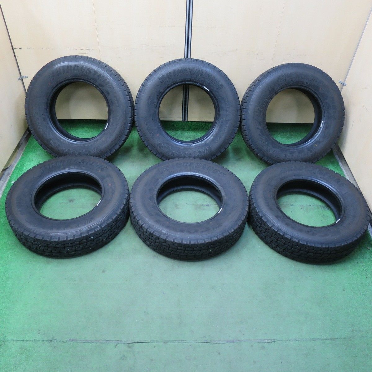 バリ溝 25年 9分 6本 トラック タイヤ 205 85R16 117 115N ブリヂストン エコピア M812 ミックス オールシーズン 16インチ 5101005イスタ