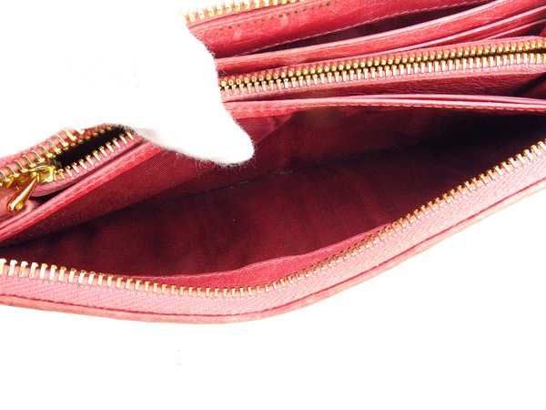 ミュウミュウ L字ファスナー財布 長財布 マテラッセ ピンク miumiu