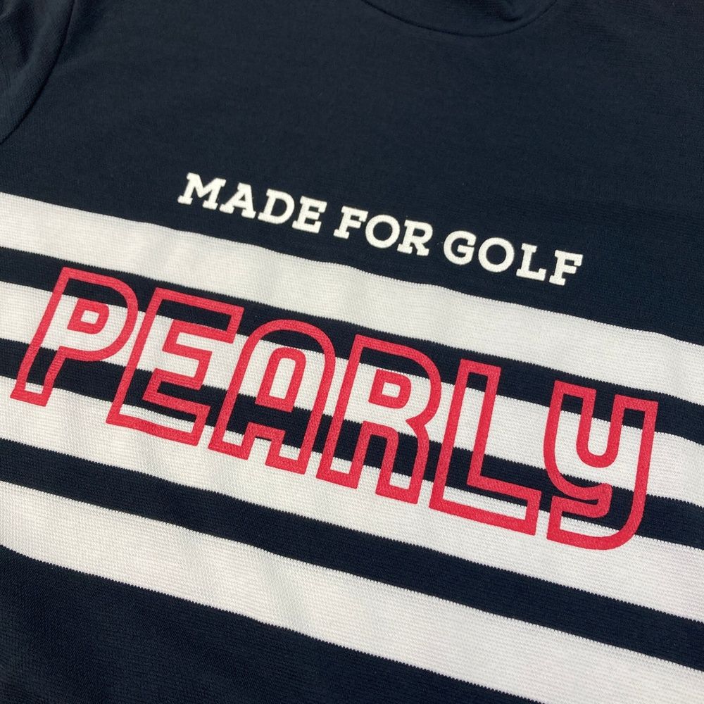 パーリーゲイツ！ボーダーハイネックシャツ！ゴルフウェア サイズ：5 PEARLY GATES パーリーゲイツ ハイネック 半袖Tシャツ